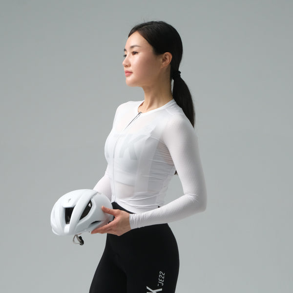 ATK Women's performance long sleeves Jersey - Misty White