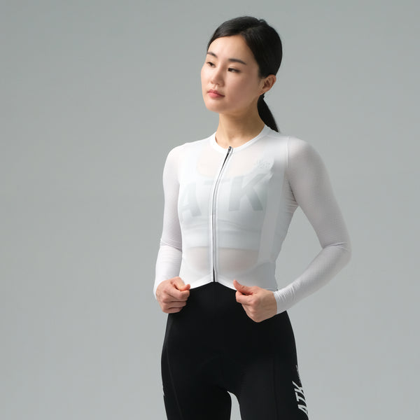 ATK Women's performance long sleeves Jersey - Misty White