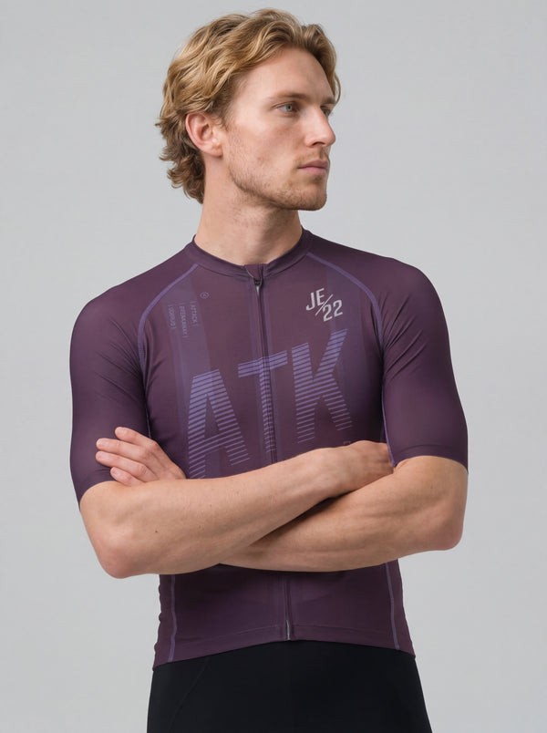 ATK Men's performance short sleeves Jersey - Dark Purple