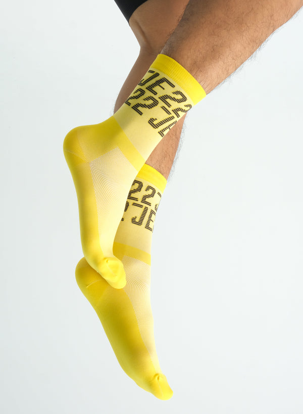 Apex Cotton Performance Socks- Yellow